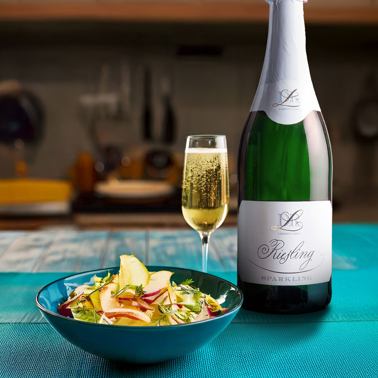 Crispy Apple & Fennel Salad with Dr. L Sparkling Riesling