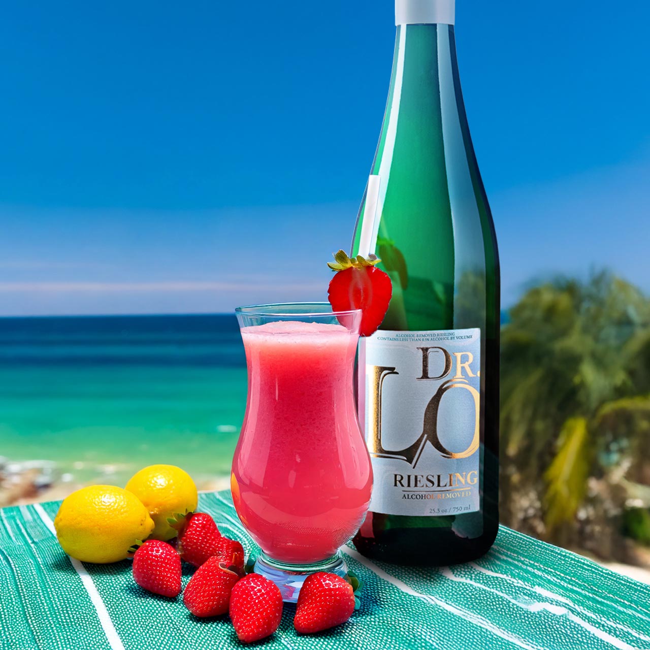 The Berry Chill Out mocktail uses the crisp, Dr. Lo Alcohol-Removed Riesling.